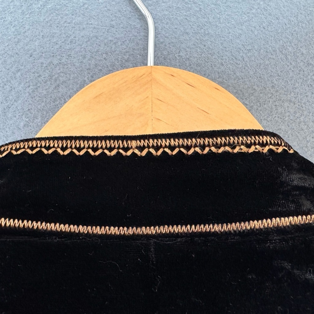 Draper’s & Damon’s Petites Black Velvet Beaded Embroidered Jacket PXL - Picture 10 of 11